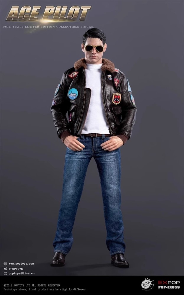 Pre-Sale POPTOYS EX059 1/6 ACE Pilot Mitchell The Gun Action Figure Jacket Ver.