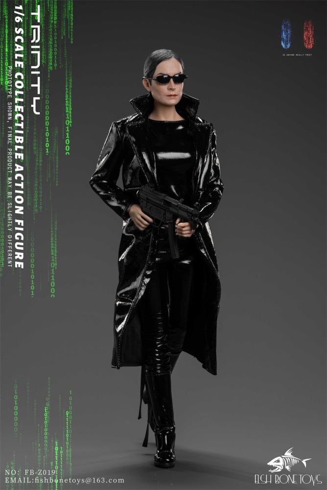 In Stock FISH BONETOYS FB-Z019 1/6 Hacker Woman Trinity 12''Action Figure Soldier Model