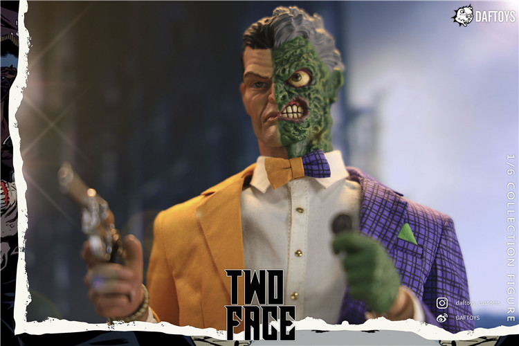 IN STOCK DAFTOYS F06 1/6 Batman Two Face Cartoon Ver. Action Figure Double Head
