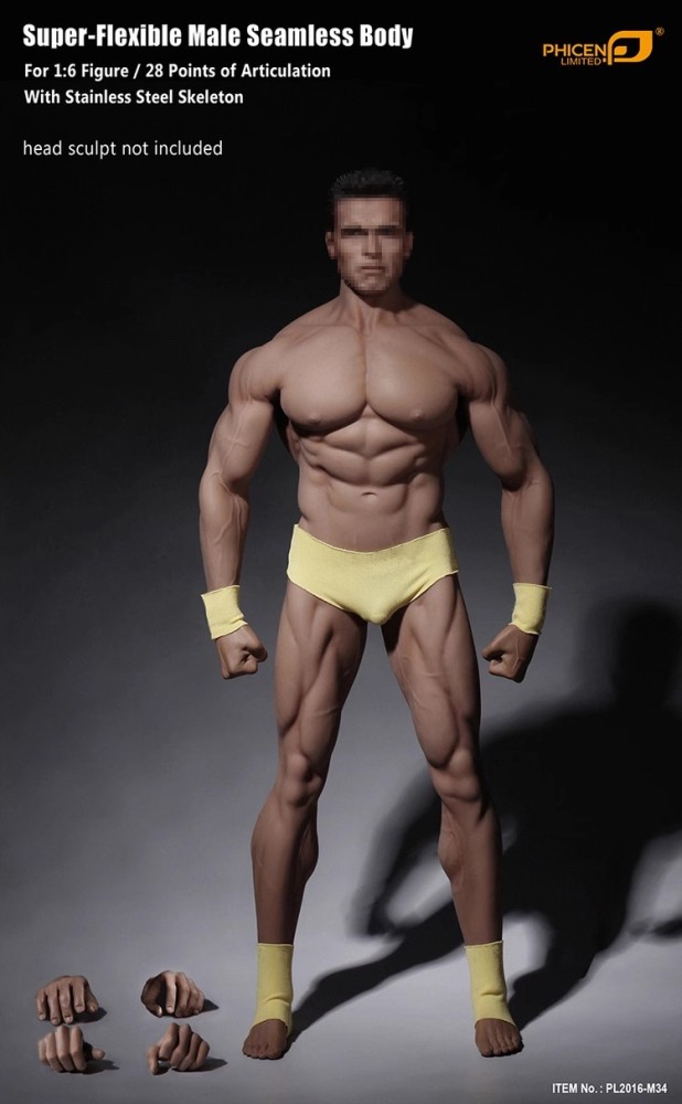 In Stock 1/6 PHICEN TBLeague Steel Skeleton MALE SEAMLESS Body  M34 Figure