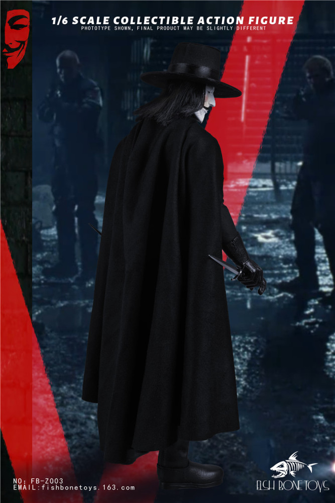 In stock FISH BONETOYS FB-Z003 1/6 V for Vendetta 12" Male Figure Model Toy