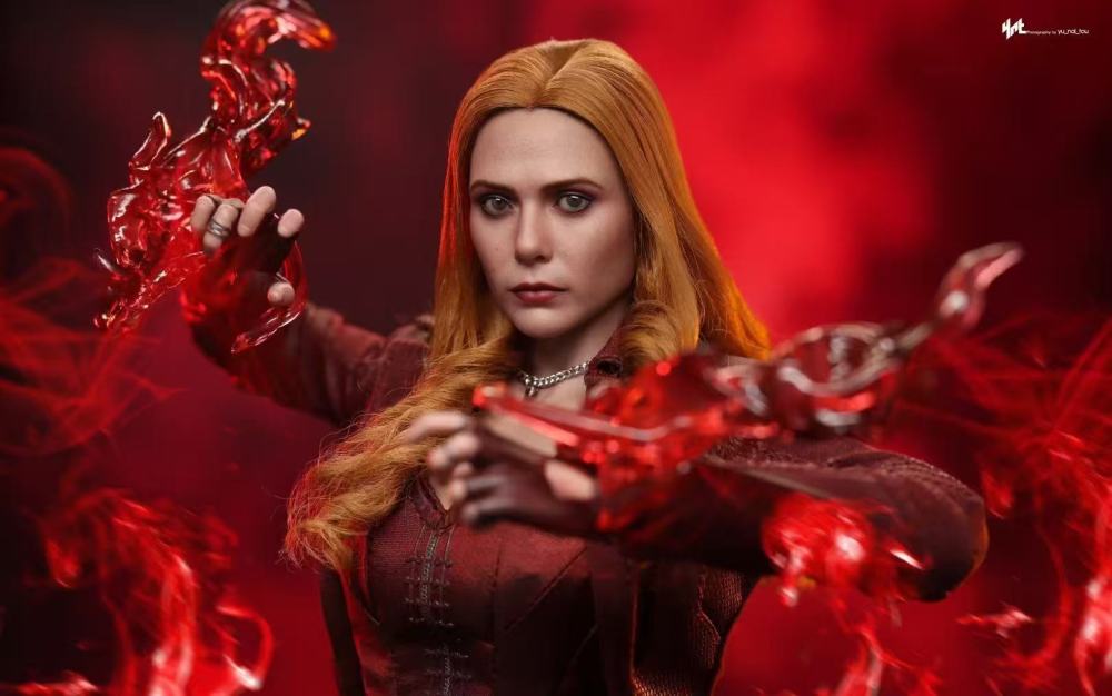 In Stock hottoys HT 1/6 DX36AE Red Witch Wanda Avengers 4 Hair Transplant Version