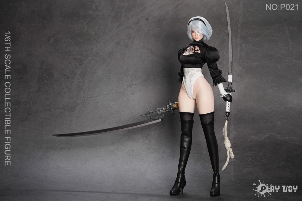In Stock  PLAY TOY P021 1/6 Humanoid Robot 2B Collectible Action Figure Model