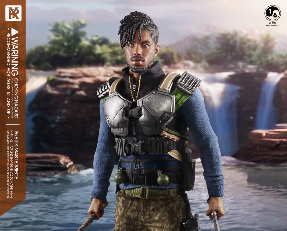 YOUNGRICH TOYS YR012 1/6 Black Panther Erik Killmonger 12" Male Action Figure