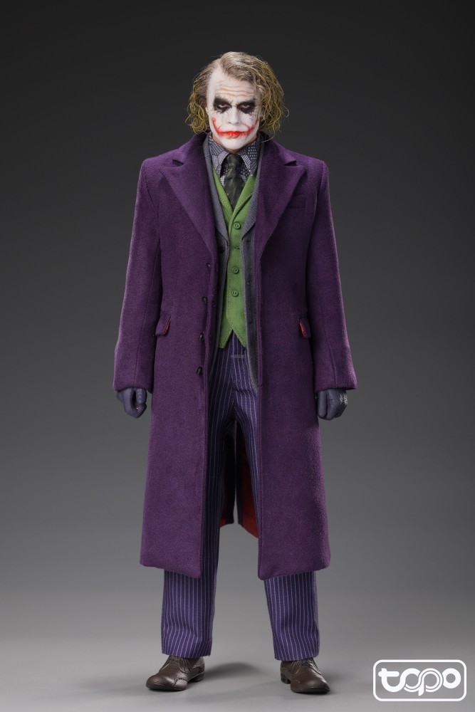INSTOCK TOPO TP007 1/6 Scale Men Soldier Batman JOKER Heathley Purple Long Coat Set Upgraded Version For 12-inch Action Figure Toys