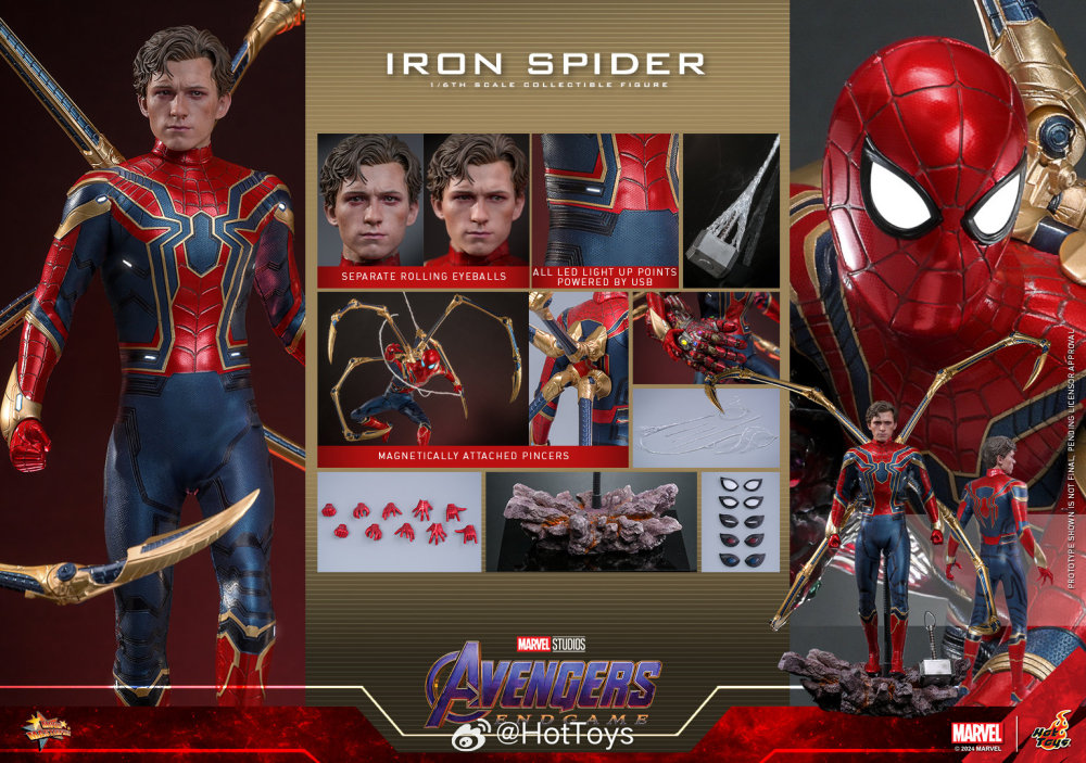 FIRST BATCH - HOT TOYS 1/6 MMS762AE IRON SPIDER ARTISAN