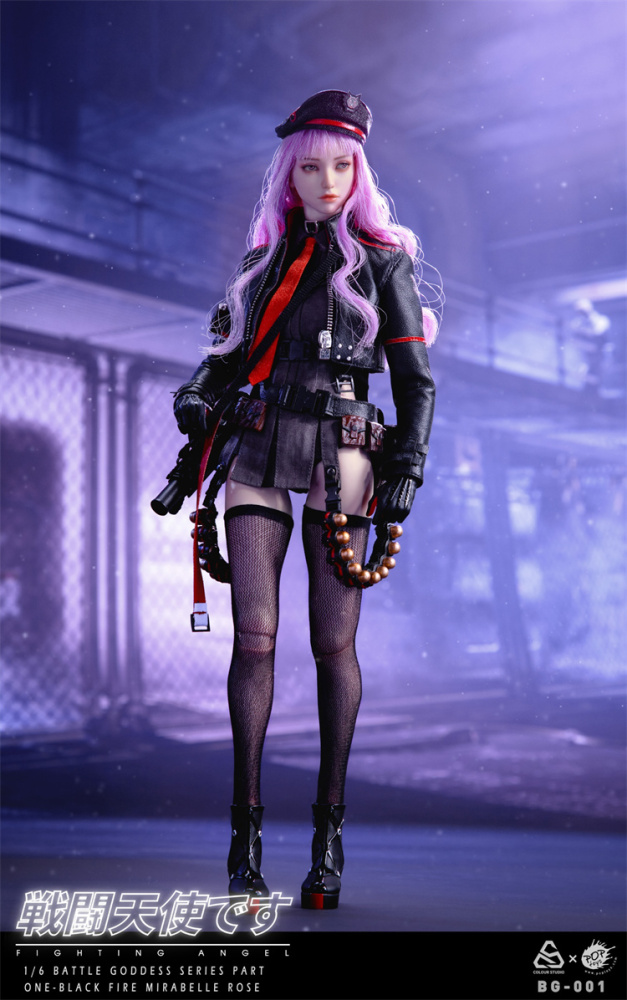 In Stock POPTOYS BG-001 1/6 Battle Angel Black Fire Mirabelle Rose Action Figure