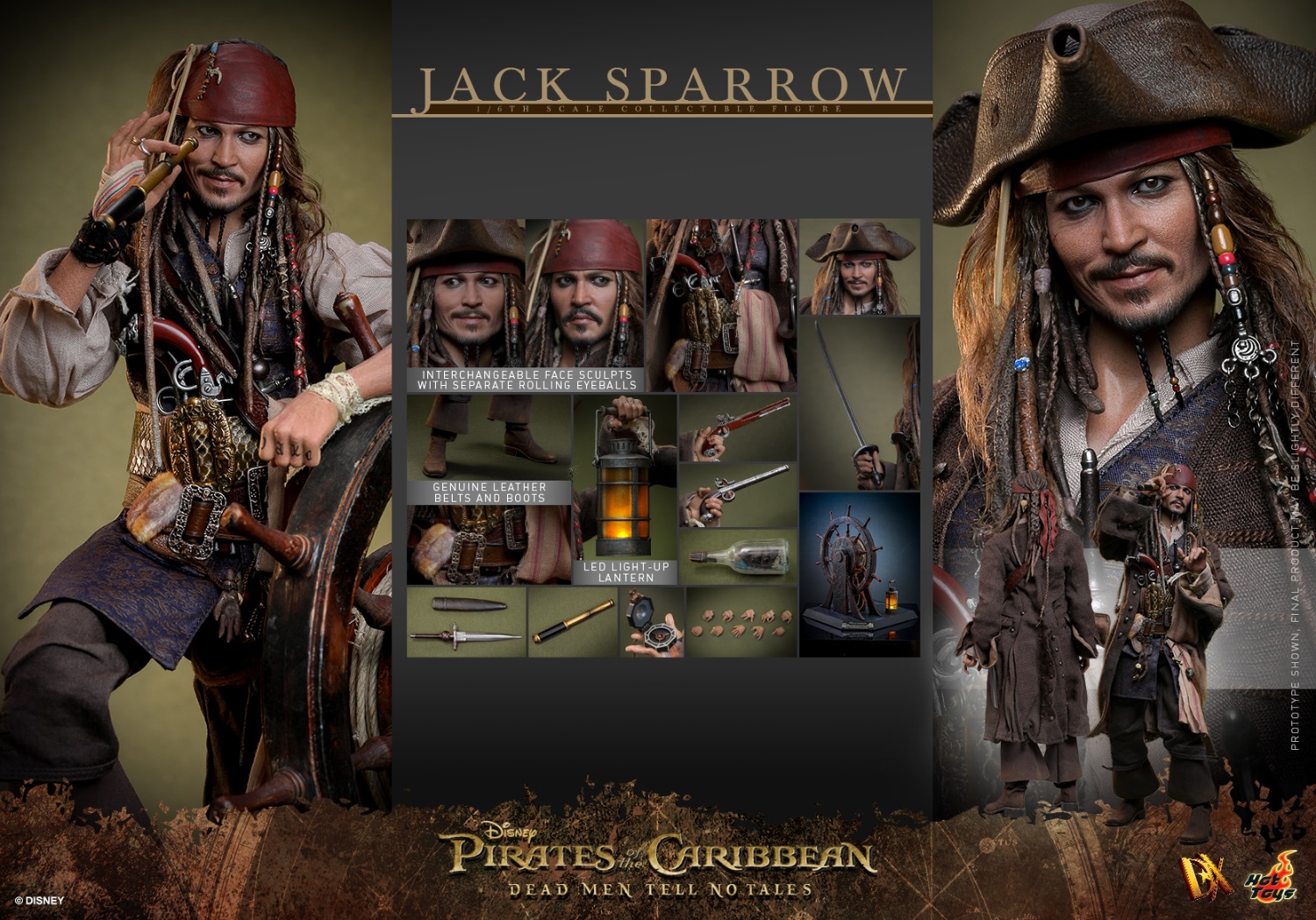 First batch HOTTOYS 1/6 DX37 DX38 ARTISAN JACK SPARROW