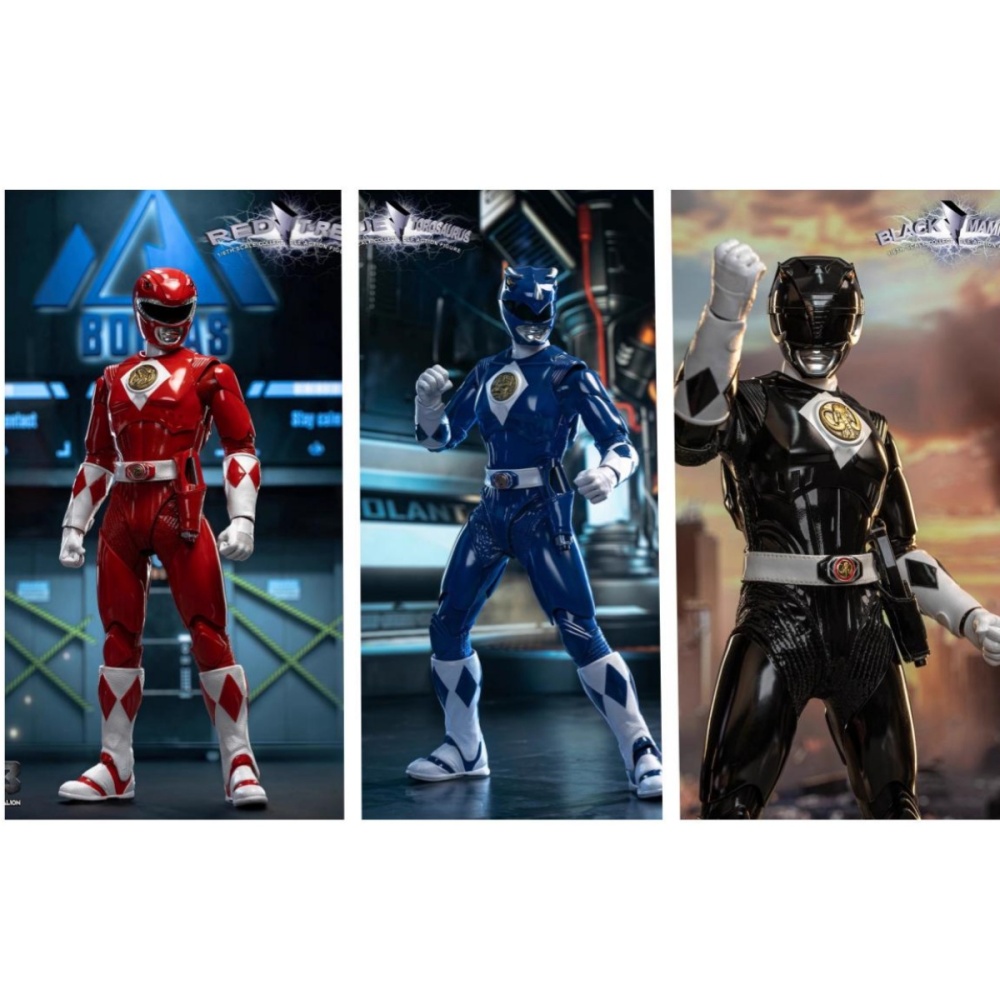 TOYS BATTALION 1/6 TB013 Red Tyrannosaurus Warriors & TB014 Blue Ceratops Warriors & TB015 Black Mammoth Warriors