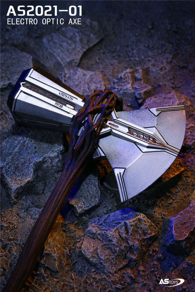 In Stock 1/6 ASTOYS AS2021-01 Thor Battleax Weapon Toy Axe Luminous Version Model Toy