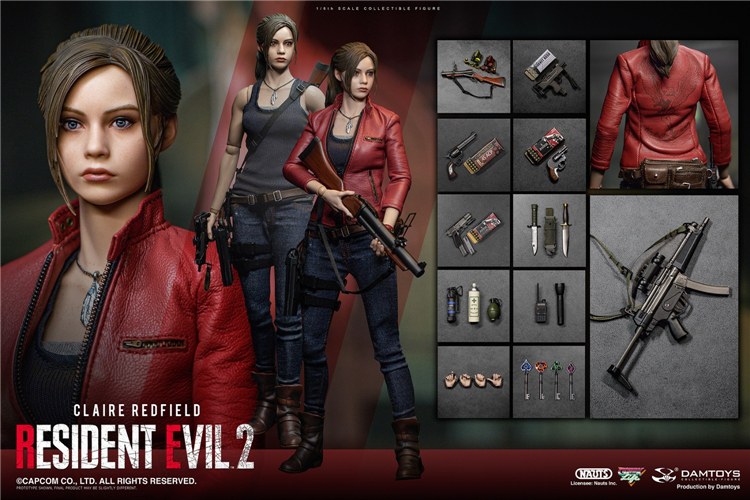 NAUTS x DAMTOYS DMS031 1/6 Resident Evil 2 Claire Redfield In Stock
