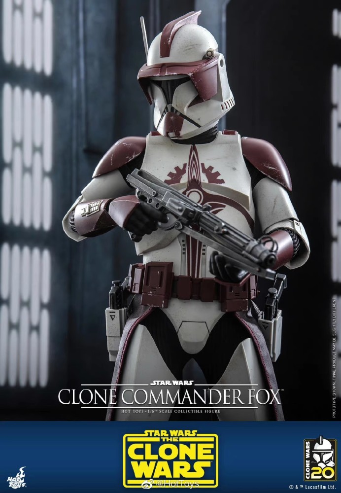 In Stock Hot Toys TMS103 STAR WARS: THE CLONE WARS 1/6 Clone Commander Fox Figure