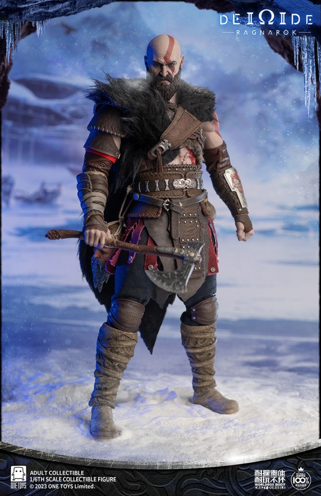 In Stock Onetoys OT019 1/6 Male God of War Kratos Double Head 12''Action Figure Doll