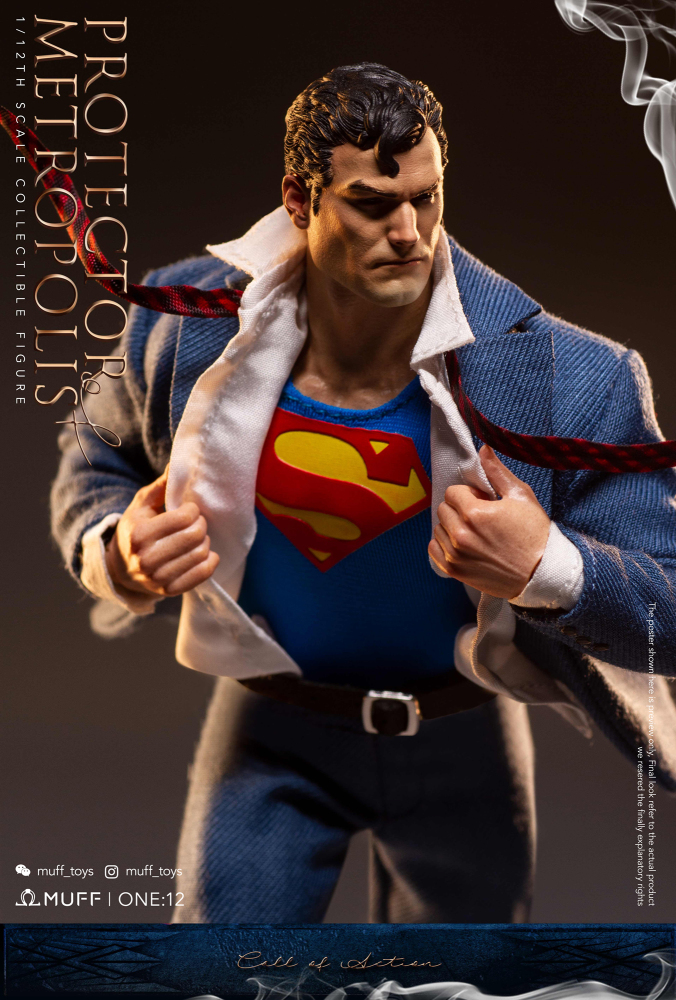 IN STOCK MUFF TOYS 1/12 Superman Metropolis Reporter Clark Kent Action Figure