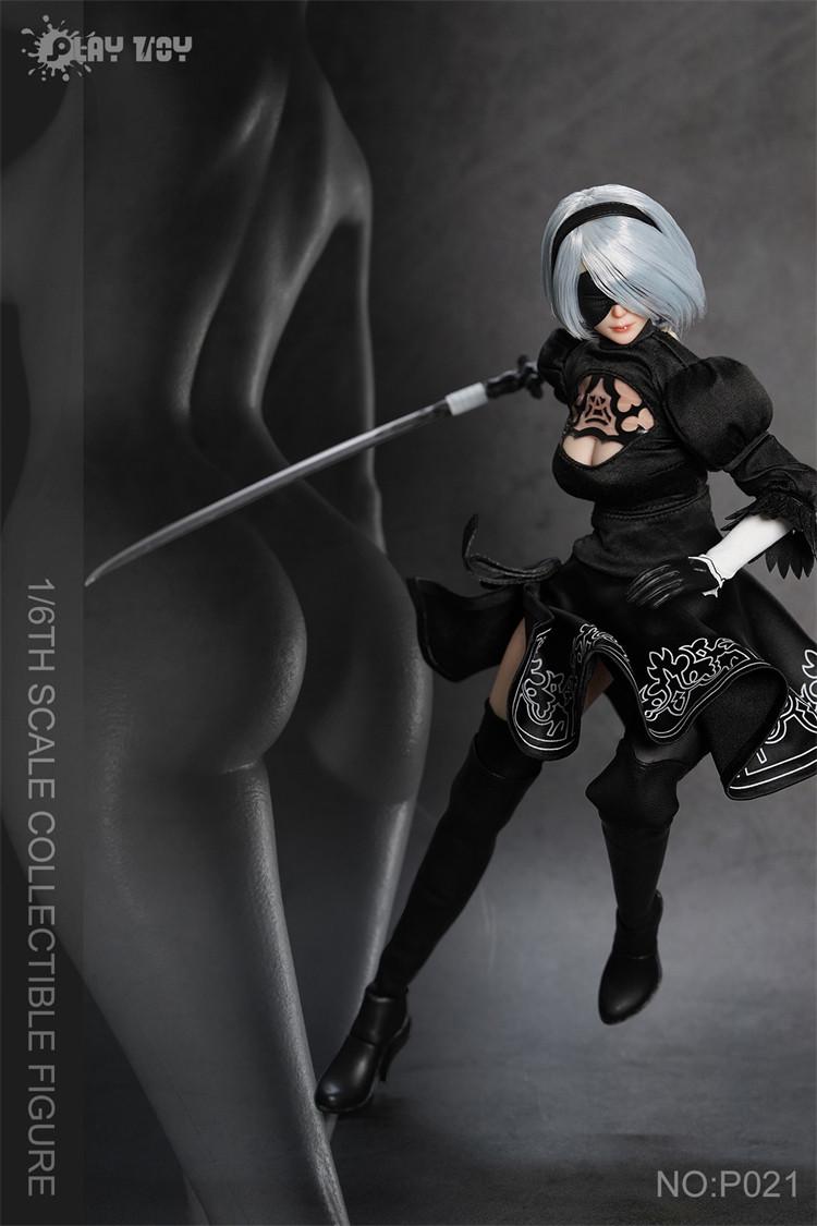 PLAY TOY P021 1/6 Sexy 2B Sister Nier Female Action Figure Two