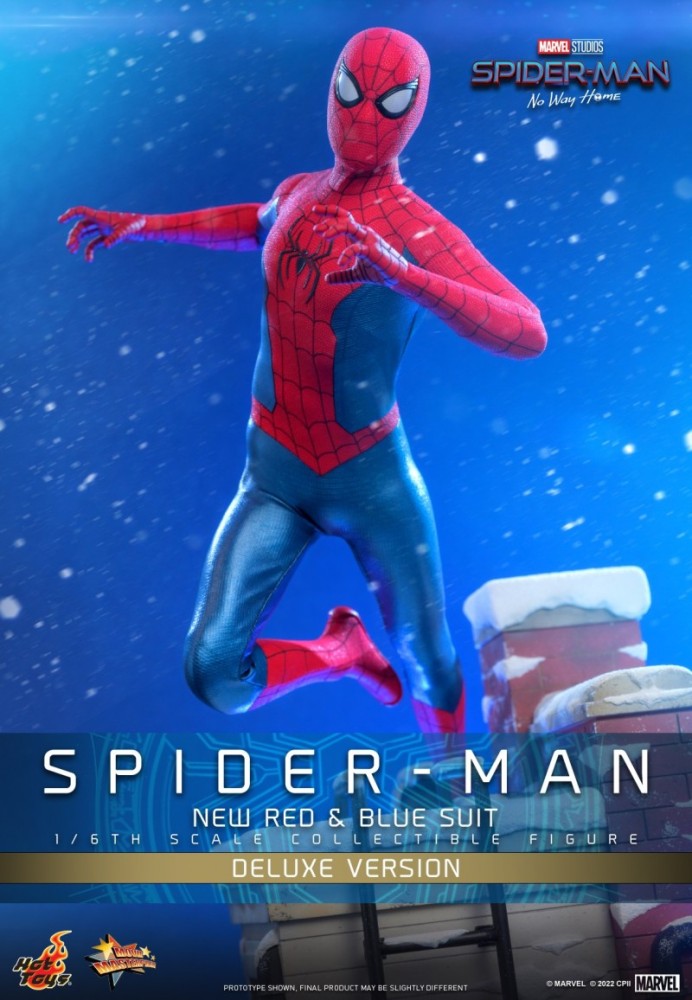 In Stock HOTTOYS 1/6 MMS679 SPIDER-MAN (NEW RED AND BLUE SUIT)