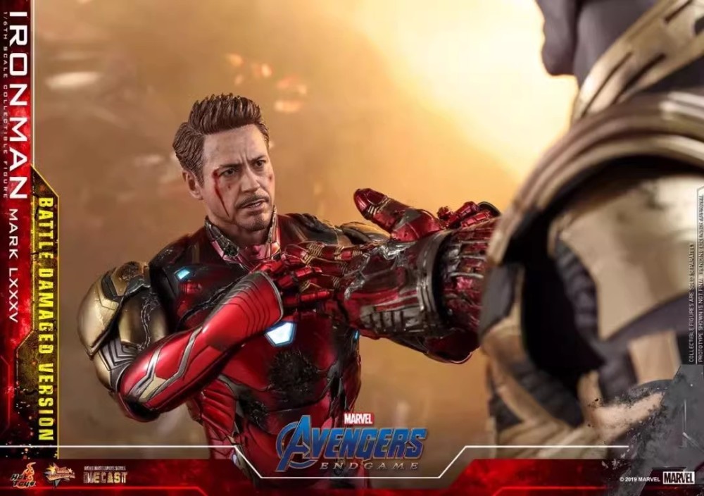 In Stock  Hot Toys 1/6 MMS543D33 Avengers Endgame Iron Man Mark MK85 Battle Damage