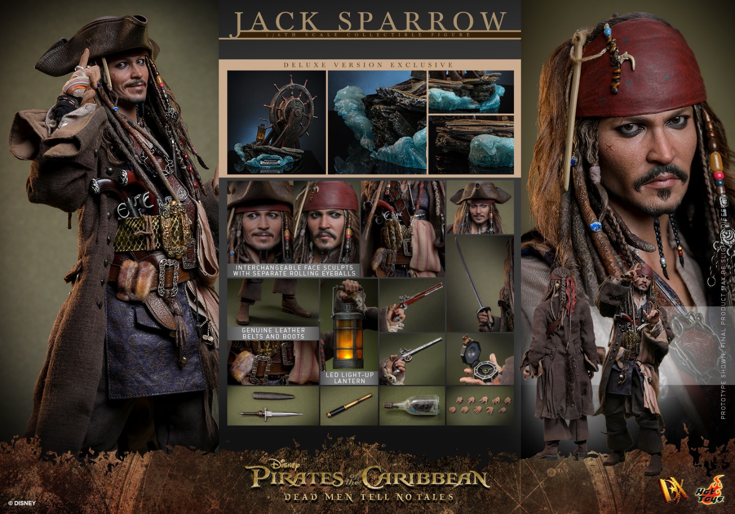 First batch HOTTOYS 1/6 DX37 DX38 ARTISAN JACK SPARROW