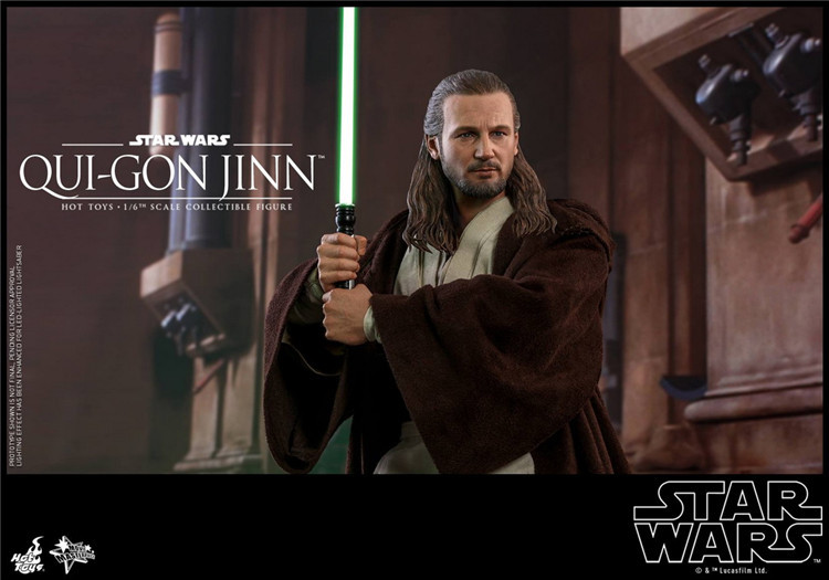 In Stock  Hot Toys MMS525 Star Wars Episode I The Phantom Menace Qui-Gon Jinn Figure