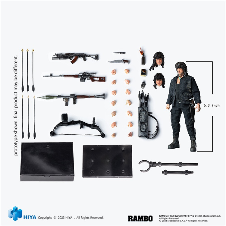 In Stock HIYA Toys 1/12  ESR0100 Exquisite Super series RAMBO First Blood III