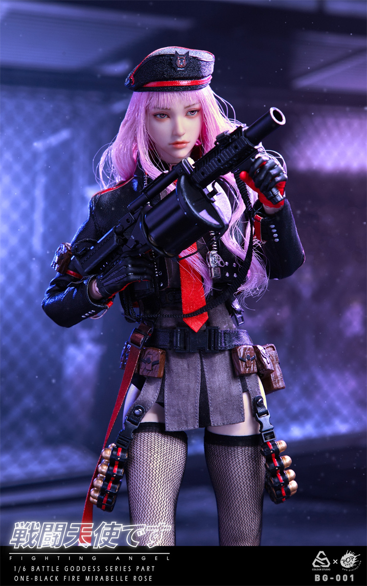 In Stock POPTOYS BG-001 1/6 Battle Angel Black Fire Mirabelle Rose