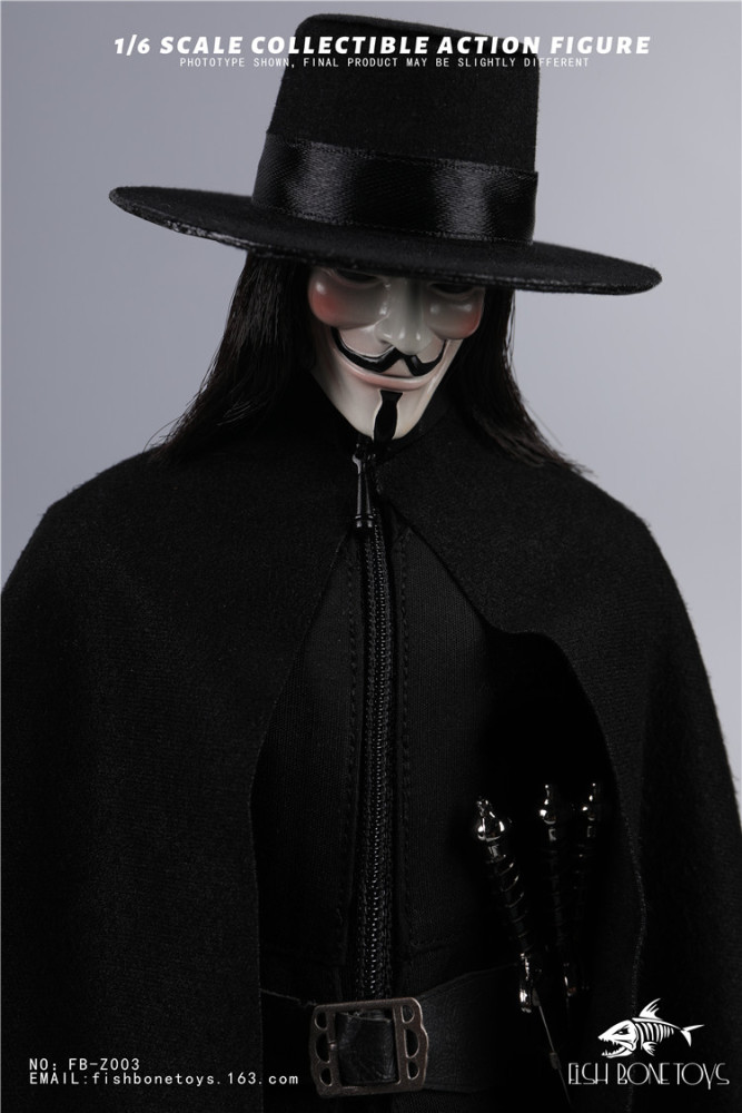 In stock FISH BONETOYS FB-Z003 1/6 V for Vendetta 12" Male Figure Model Toy