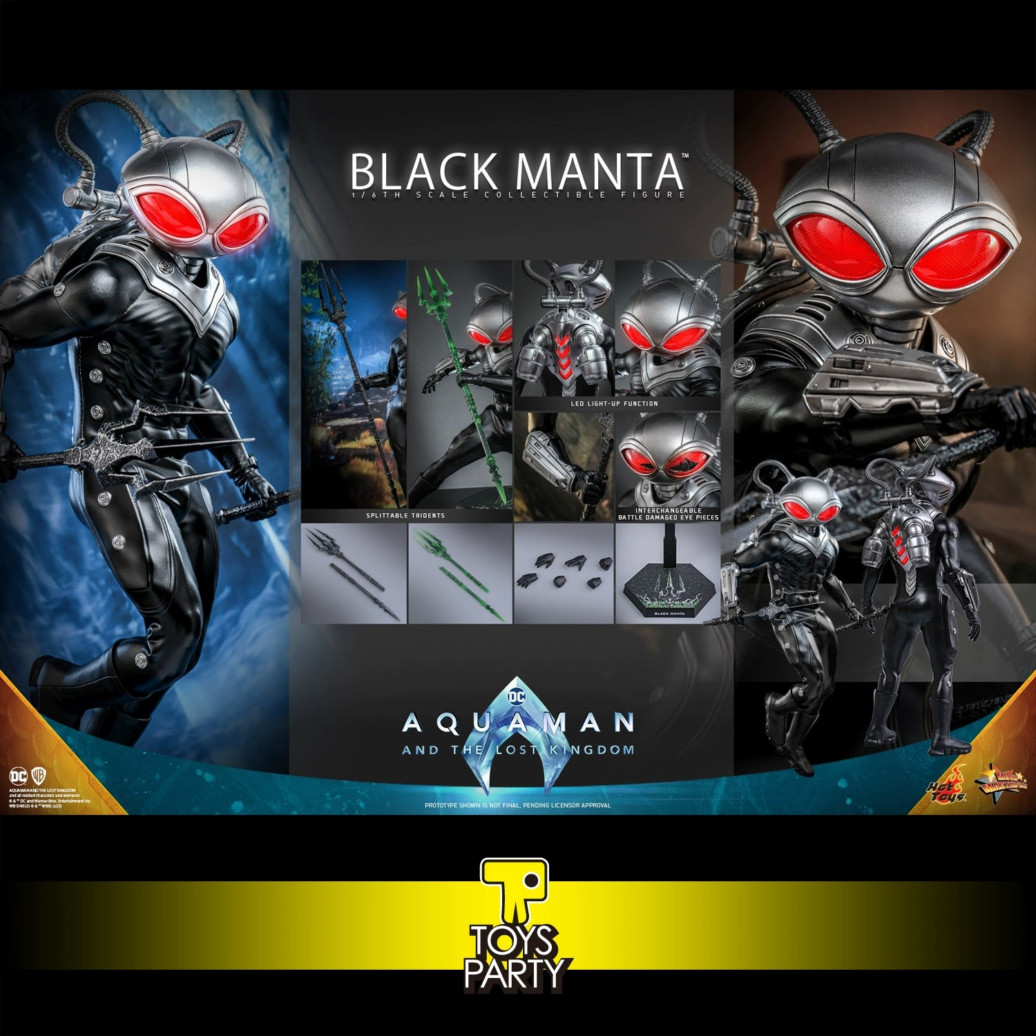 In Stock HotToys HT 1/6 Aquaman 2 The Lost Kingdom Black Manta MMS739