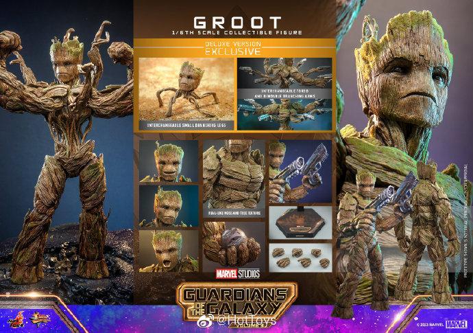 In Stock HOTTOYS 1/6 MMS706 MMS707 Guardians of the Galaxy 3 III Groot 1/6 Action Figure