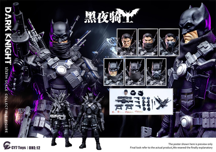In Stock  CY7 Toys 1/12 Batman Dark Knight Domestic Ver . 6'' Action Figure
