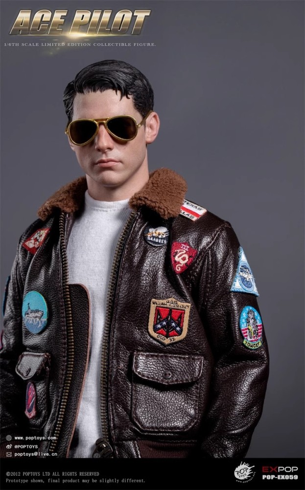 Pre-Sale POPTOYS EX059 1/6 ACE Pilot Mitchell The Gun Action Figure Jacket Ver.