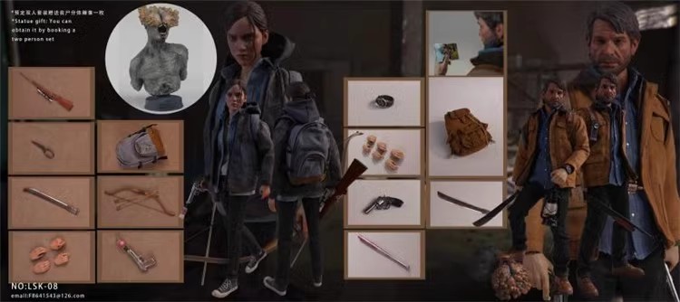 In Stock LSK-08 1/6 The Last of Us JOEL & ELLIE Collectible Action Figure Model Toys