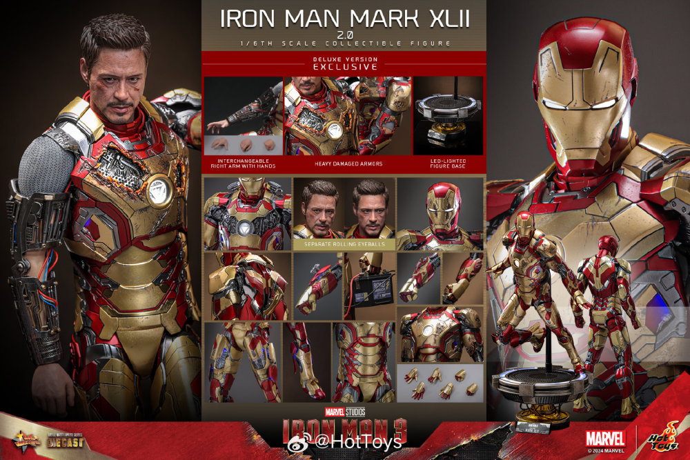 FIRST BATCH - HOT TOYS 1/6 MMS759D66B MMS758D65B IRON MAN MK 42 DELUXE SPECIAL EDITION