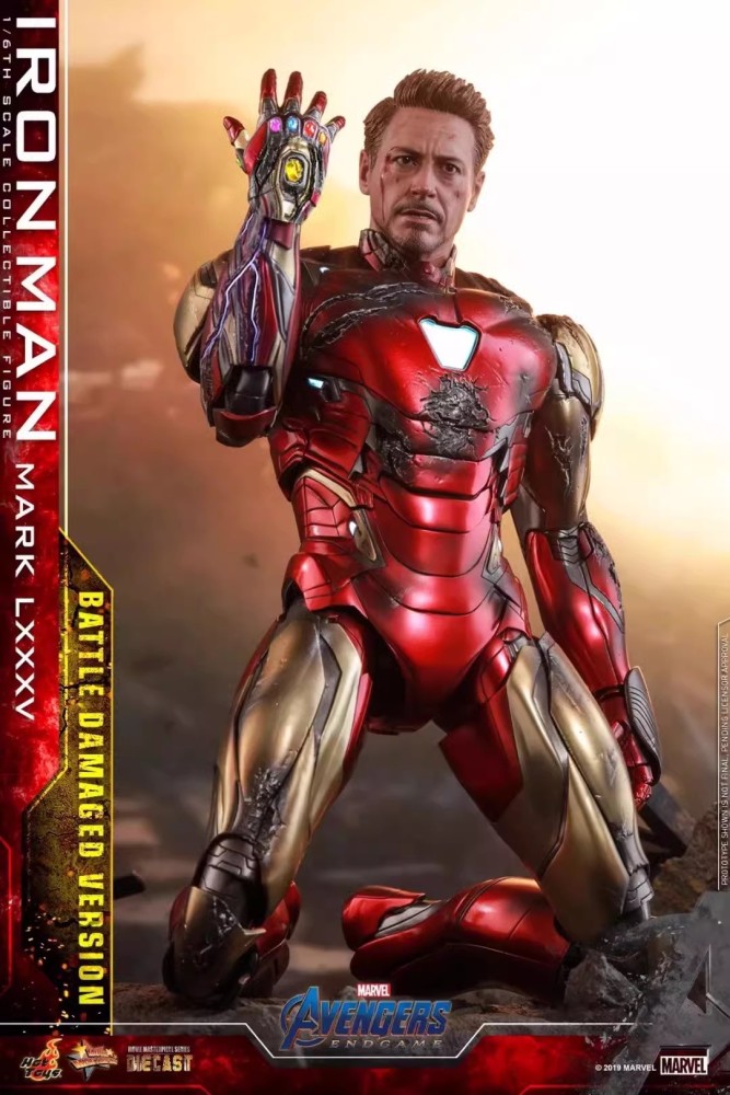 In Stock  Hot Toys 1/6 MMS543D33 Avengers Endgame Iron Man Mark MK85 Battle Damage