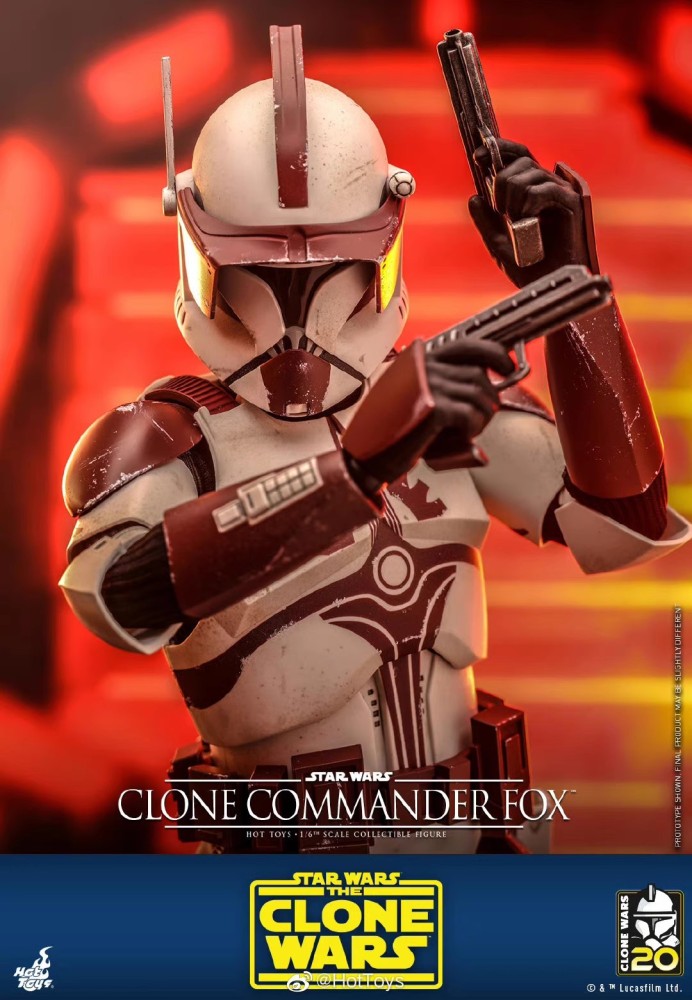 In Stock Hot Toys TMS103 STAR WARS: THE CLONE WARS 1/6 Clone Commander Fox Figure