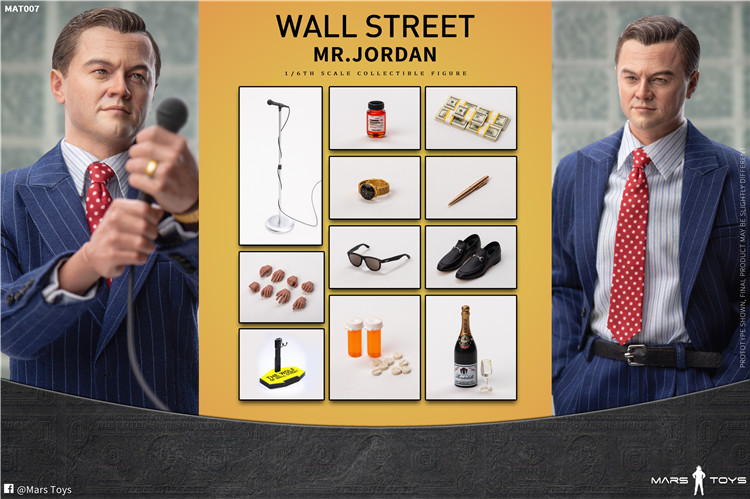 New Mars Toys MAT007 WallStreet 1/6 Leonardo DiCaprio 12" Action Figure In Stock