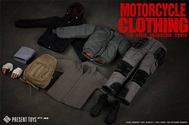 In Stock PRESENT TOYS 1/6 PT-SP85  MOTORCYCLE CLOTHING SET WITH BODY