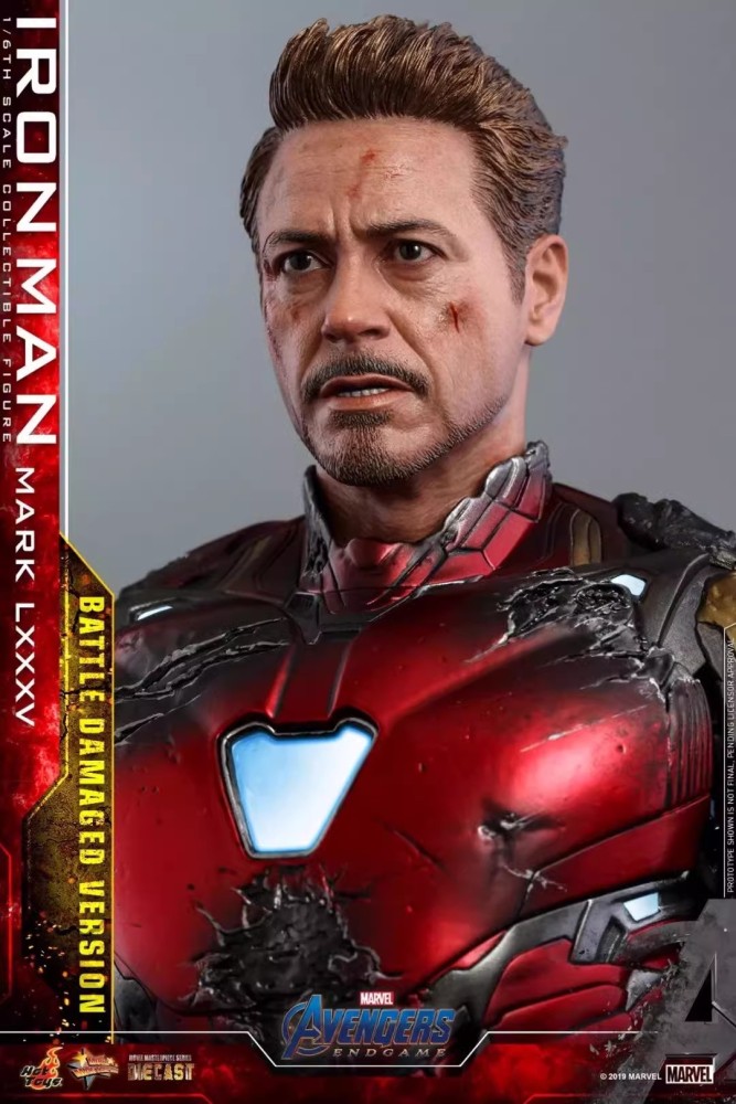 In Stock  Hot Toys 1/6 MMS543D33 Avengers Endgame Iron Man Mark MK85 Battle Damage