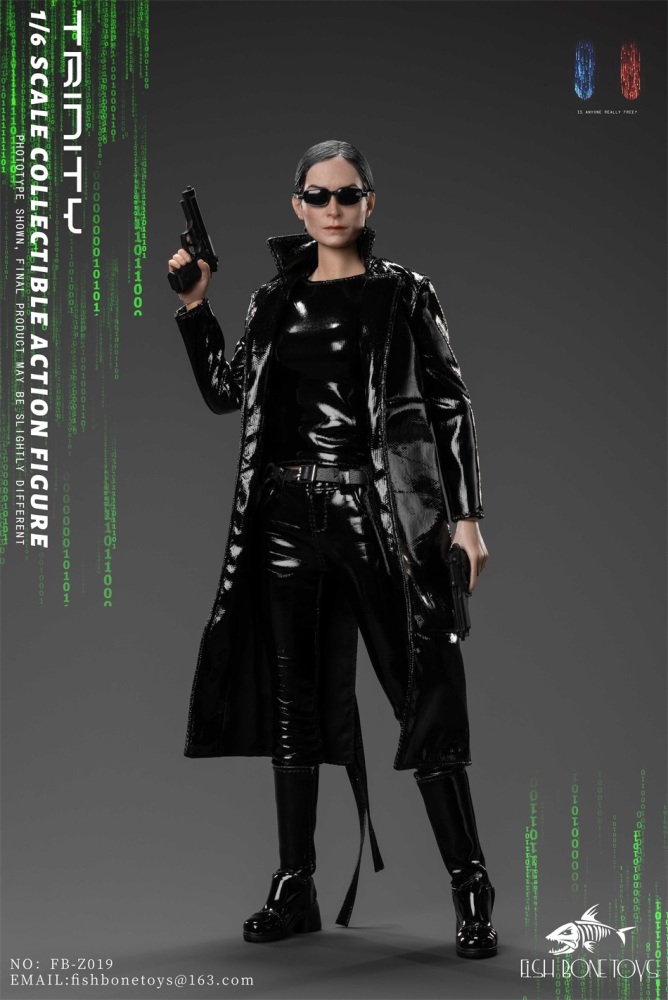 In Stock FISH BONETOYS FB-Z019 1/6 Hacker Woman Trinity 12''Action Figure Soldier Model