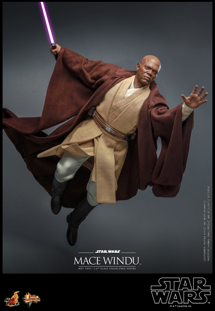 In Stock Hot Toys MMS681 Star Wars Episode II Attack of the Clones Mace Windu