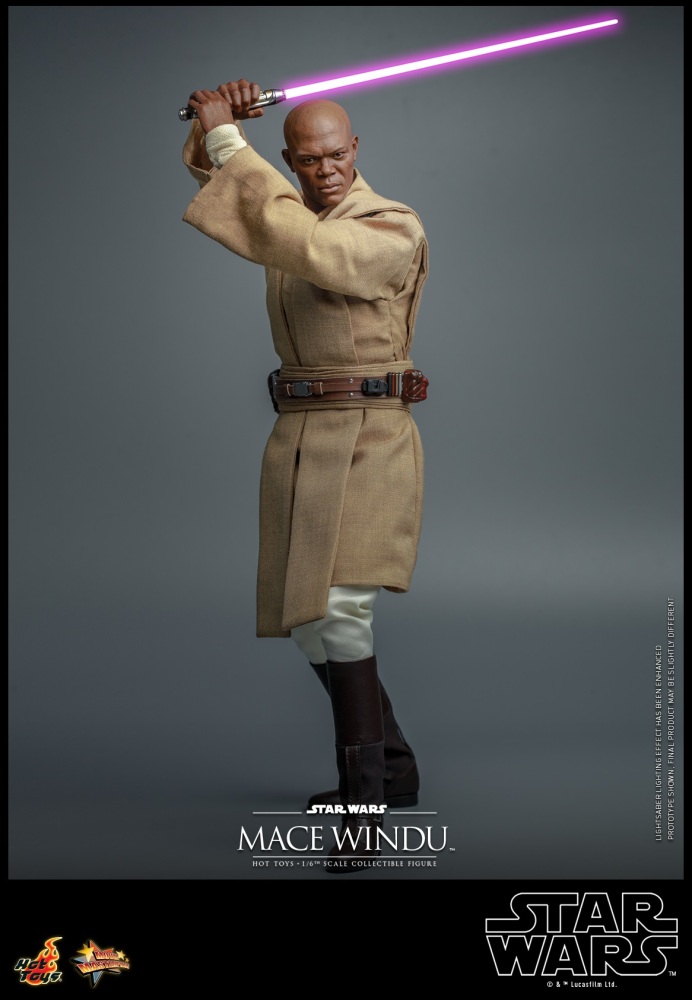 In Stock Hot Toys MMS681 Star Wars Episode II Attack of the Clones Mace Windu
