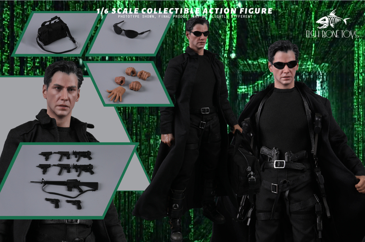 In Stock FISH BONETOYS FB-Z002 1/6 The Matrix Niokeanu Reeves 12''Action Figure Model Doll Toys