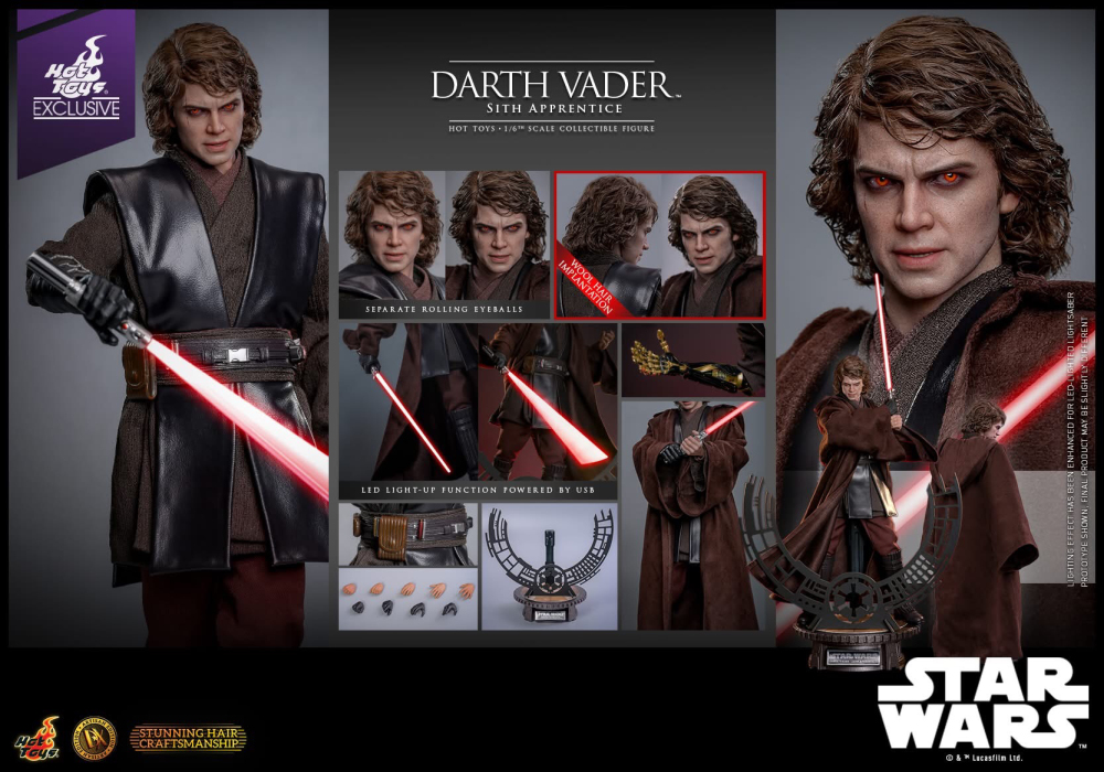 In Stock HotToys 1/6 DX47AE Star Wars Skywalker Sith Apprentice Enchanted Anakin