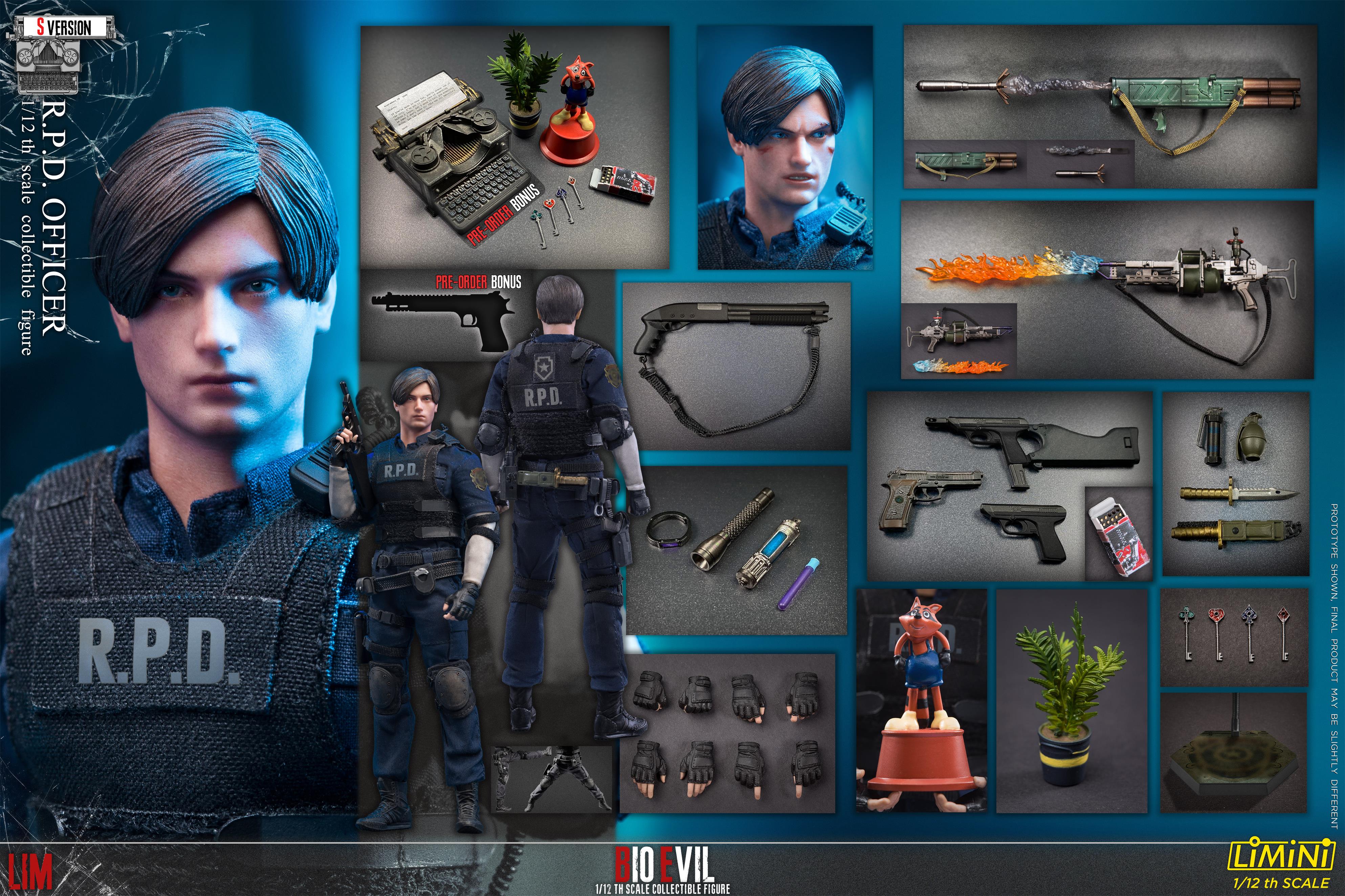 Re4 Rpd Figure In Stock LimToys Leon Scott Kennedy Resident Evil RPD 1/12 Action ...