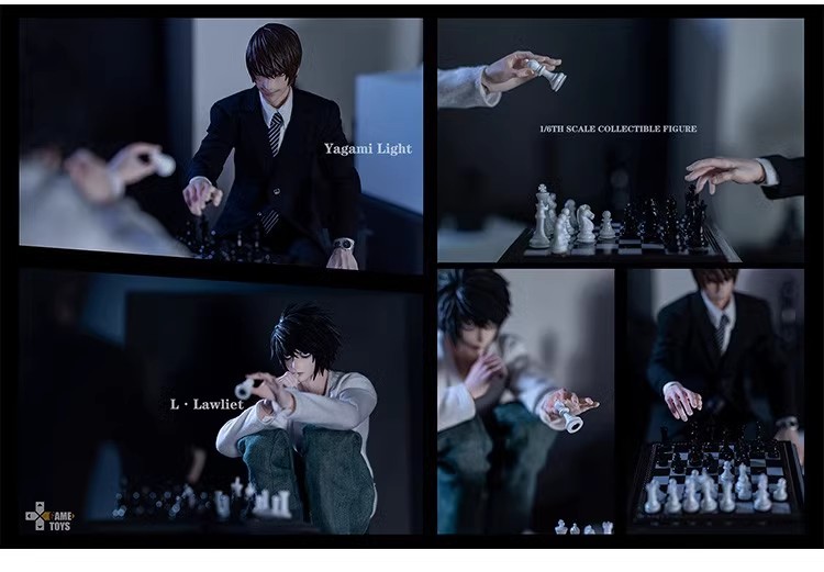 GAMETOYS DEATH NOTE L Action Figure Model 1/6 Scale ( L·Lawliet Anime+Yagami Light) GT007+GT008