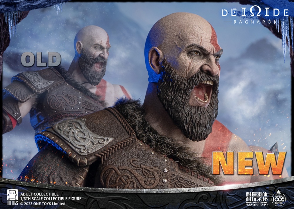 In Stock Onetoys OT019 1/6 Male God of War Kratos Double Head 12''Action Figure Doll