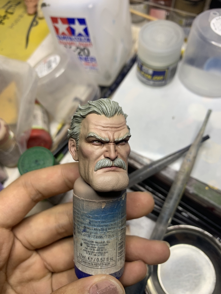 TDKR Batman Bruce Bearded 1/6th Headsculpt
