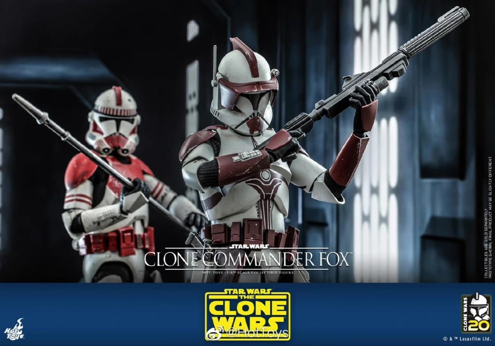 In Stock Hot Toys TMS103 STAR WARS: THE CLONE WARS 1/6 Clone Commander Fox Figure