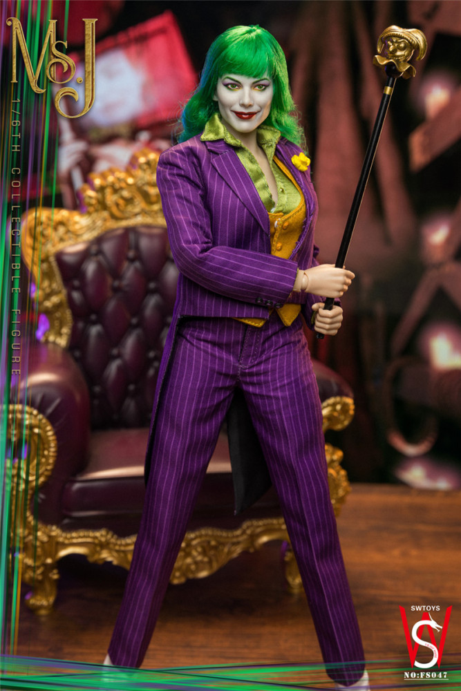 IN STOCK New SWTOYS FS047 1/6 Joker Clown Harley Quinn 12" Action Figure