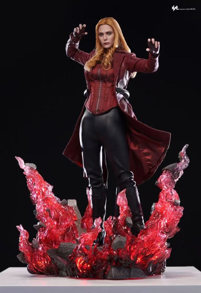In Stock hottoys HT 1/6 DX36AE Red Witch Wanda Avengers 4 Hair Transplant Version