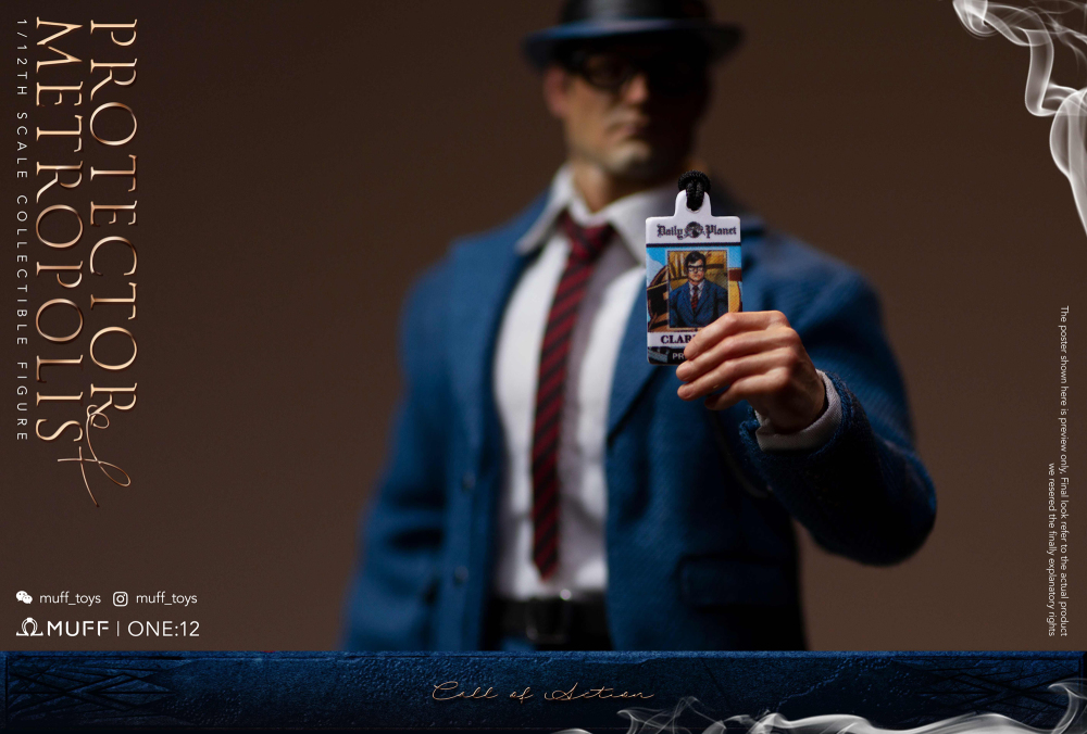 IN STOCK MUFF TOYS 1/12 Superman Metropolis Reporter Clark Kent Action Figure